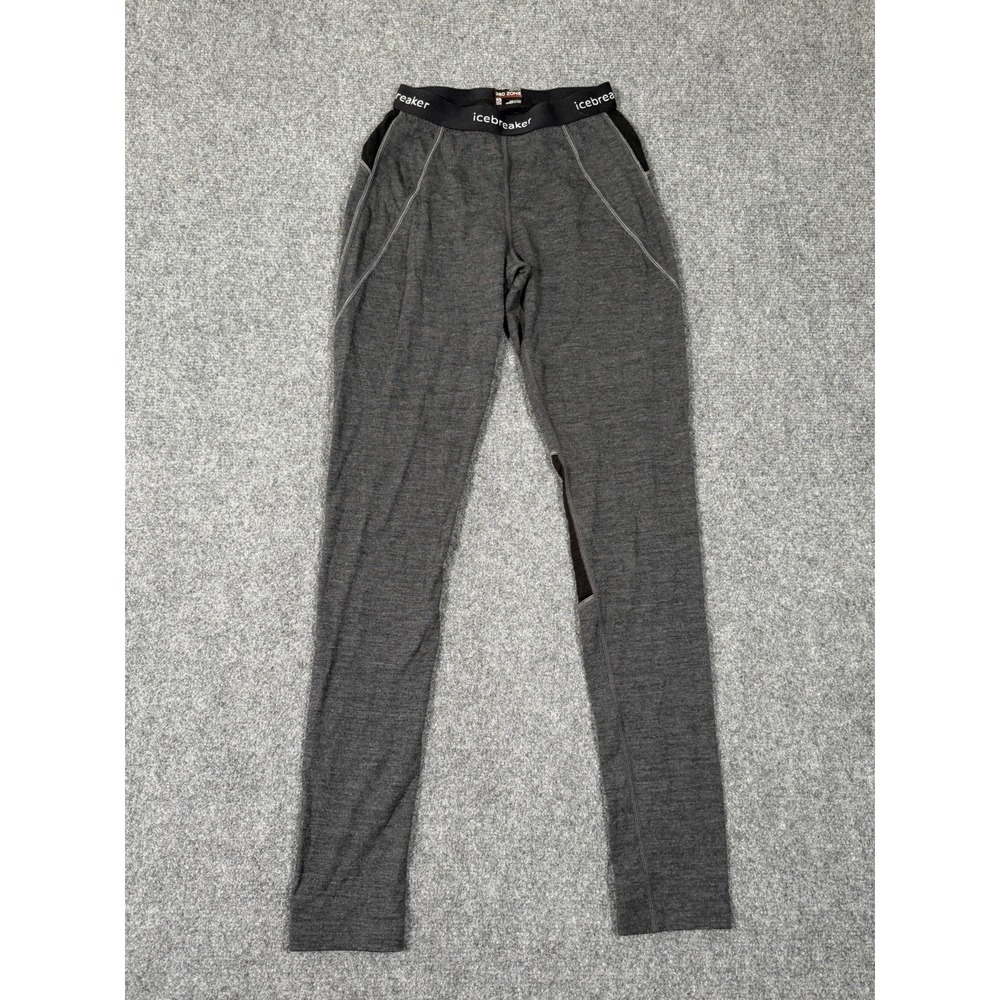 Icebreaker Merino 260 Tech Wool Leggings Womens XS Gray Thermal Pants Base Layer